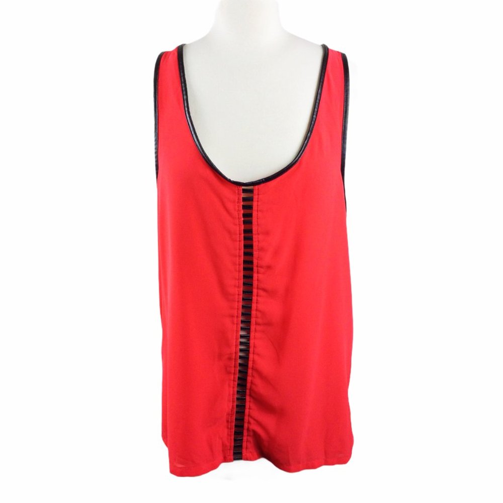 Daytrip Red and Black Tank Top